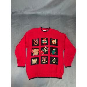 Capistrano 90's Christmas Holiday Women's Ugly Sweater Long Sleeve Size 18/20